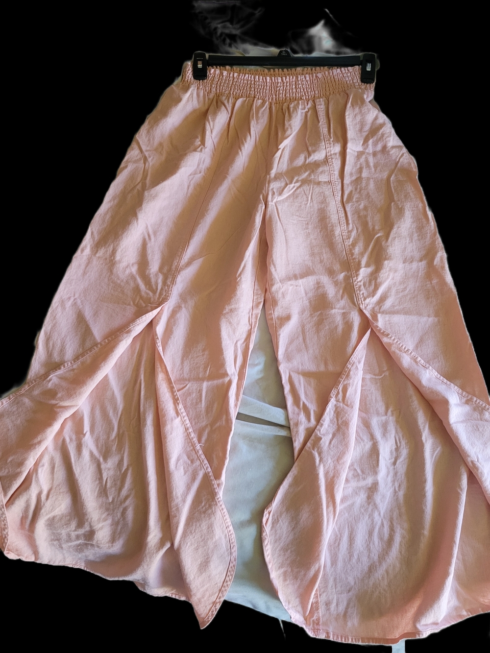 Land N Sea Coral Split-Leg Wide Pants Palazoo